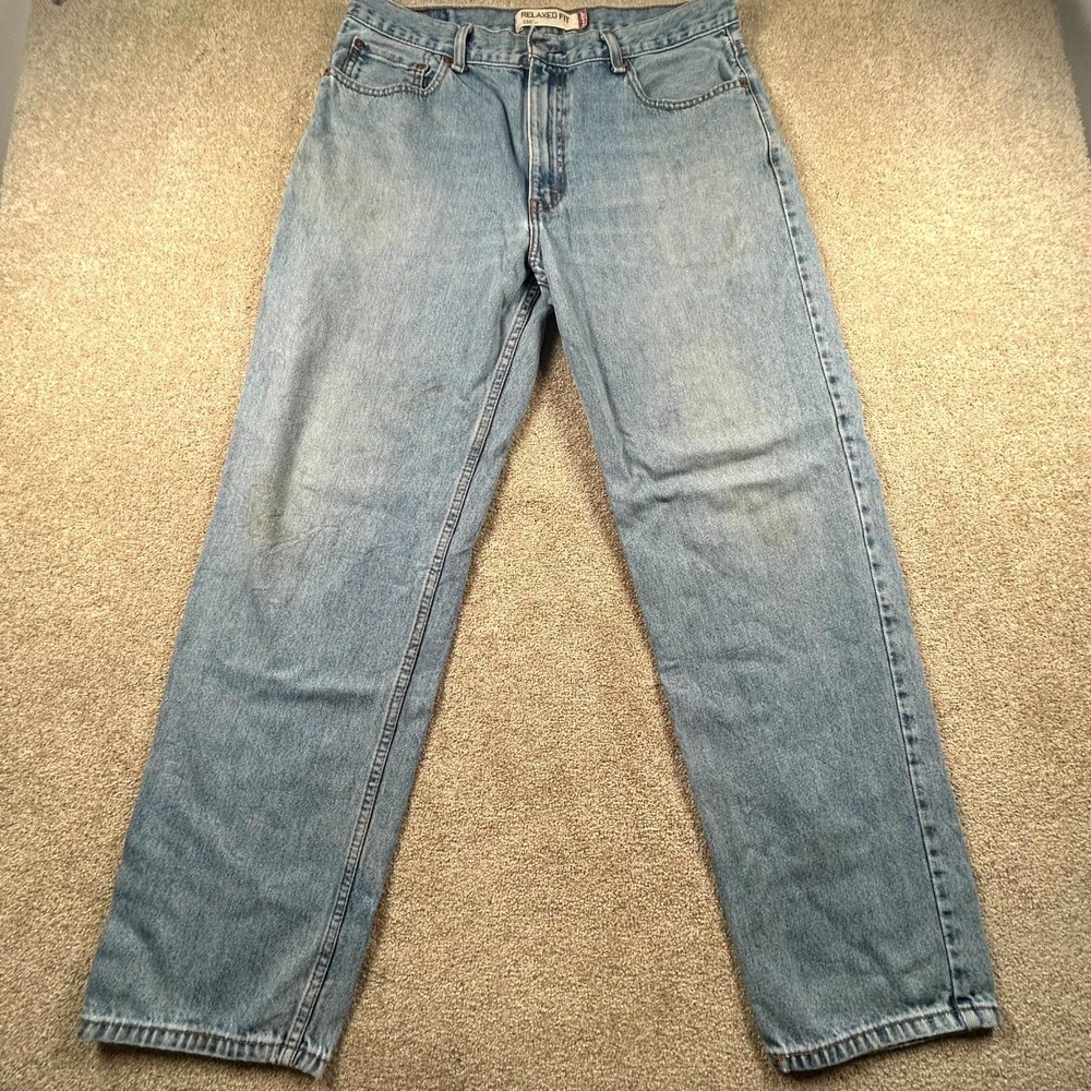 Levi's 550 Jeans‎ Mens 36x32 Blue Denim Cotton Relaxed Fit Straight Leg Travel